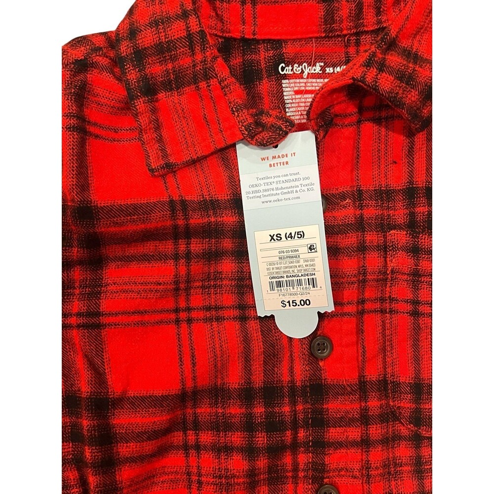 Long Sleeve Flannel Shirt - Size: XS (4/5) - Picture 2 of 3